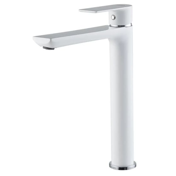 Змішувач для умивальника HAIBA ALEX 001 HIGH WHITE-CHROME   ( HB9564 ) 34613 Харків