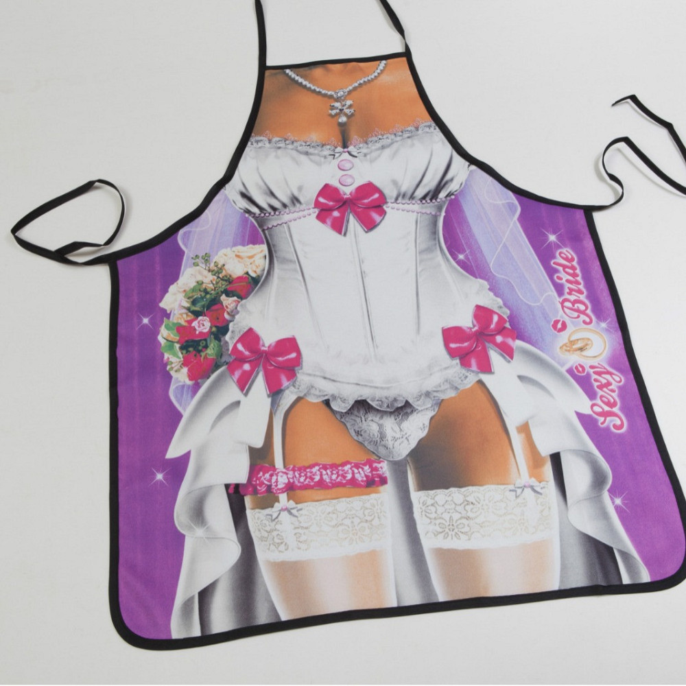 Фартук с приколом для девушек в корсете 75 на 60 см разноцветный Киев - изображение 2