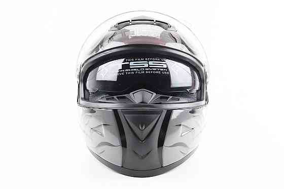 Шолом інтеграл, закритий+окуляри BLD-М61 S (55-56см), ЧОРНО-СІРИЙ "Buffalo" Київ