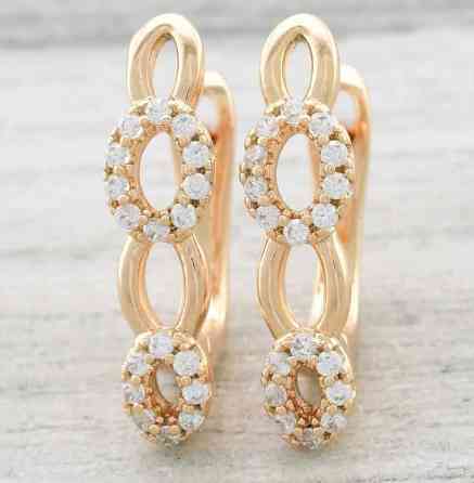 Серьги Xuping 23840 18К, размер 20*5мм, позолота 18К, вес 2,8 г Киев