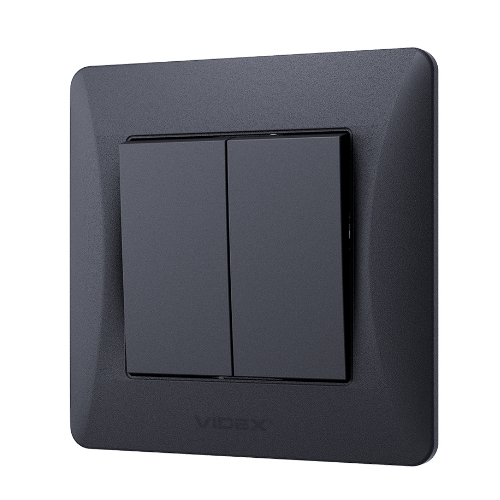 BINERA чорний графіт Вимикач внутрішній 2кл Videx Житомир - изображение 2