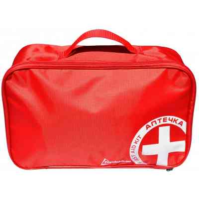 Автомобильная аптечка Poputchik 2 (АМА-2) по ГОСТ 3961-2000 футляр мягкий красный 30х18х12 (02-028-М) Винница