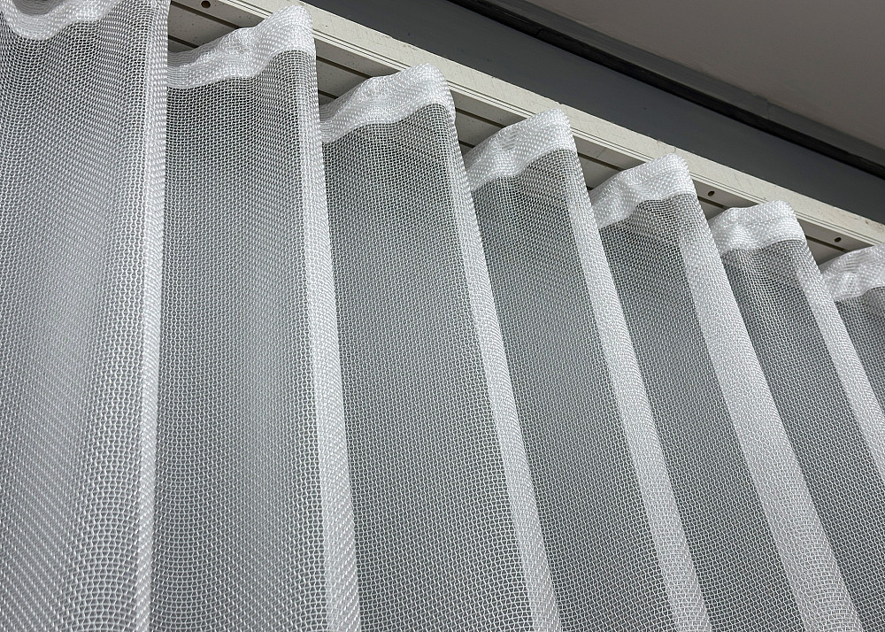 Тюль сітка льон колір білий з молочним 1744т Київ - фото 7