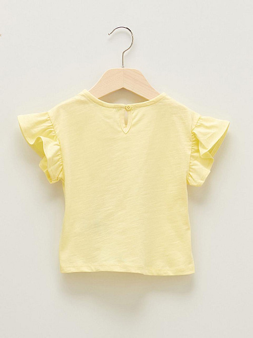 Дитячий Костюм Футболка (Жовта) з 3Д принтом Черешні та Шорти(Рожеві) для Дівчинки LC Waikiki 9-12міс (74-80см) Київ - фото 3