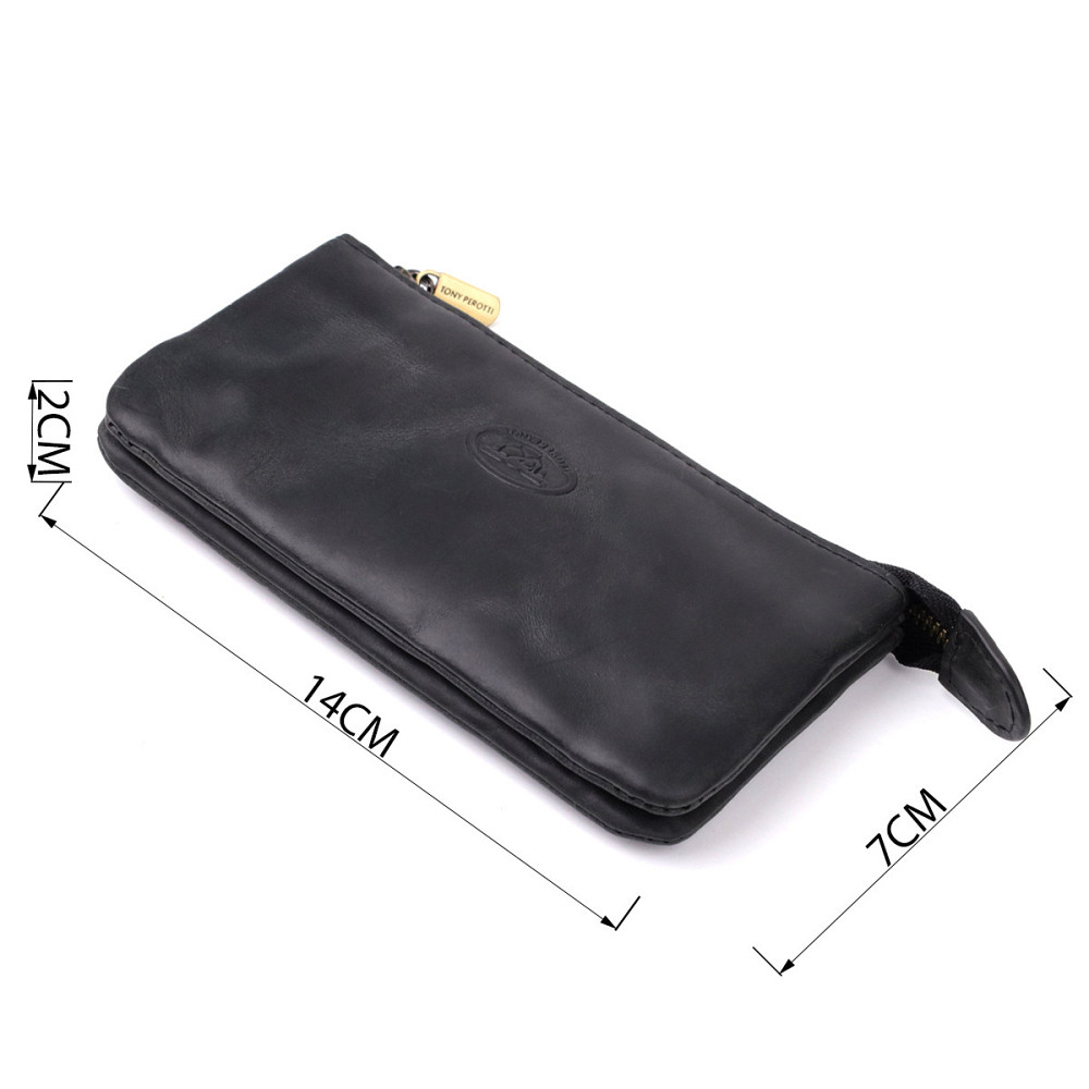 Удобная ключница на два отделения из матовой натуральной кожи Tony Perotti 20836_1 (3350 nero) Черный Киев - изображение 3