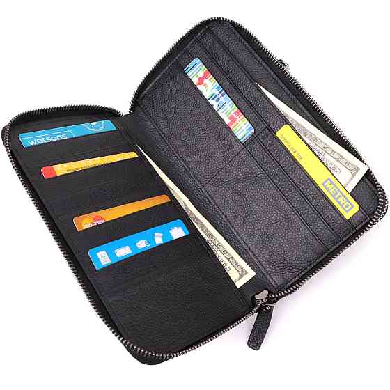 Интересный мужской клатч из натуральной кожи Черный (Vintage) Киев