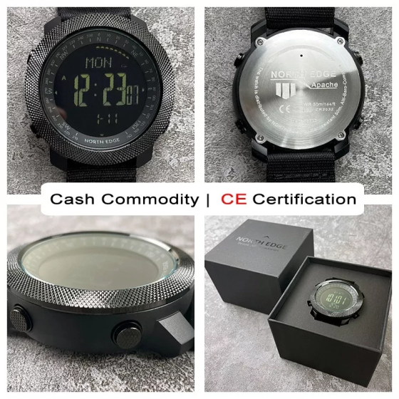 Тактичний чоловічий наручний годинник North Edge Apache 3 (Silicone) Вінниця
