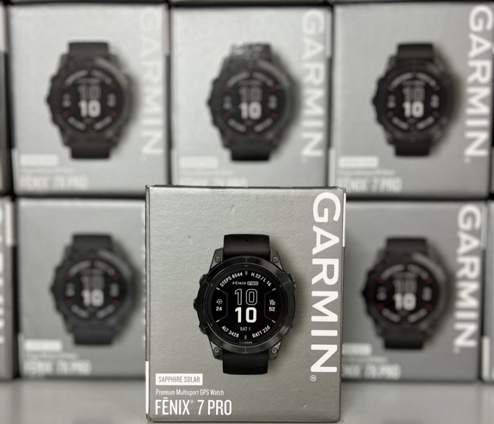 Часы: Garmin Fenix 7 Pro Sapphire Solar Carbon Grey DLC Titanium w.BB Киев - изображение 1
