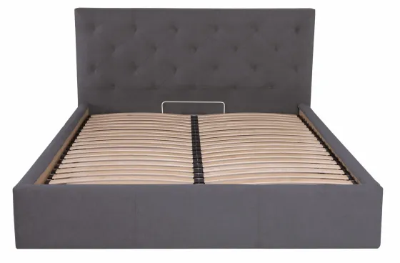 Кровать Bristol Comfort 140 х 200 см Мисти Dark Grey С подъемным механизмом и нишей для белья Темно-серый Киев