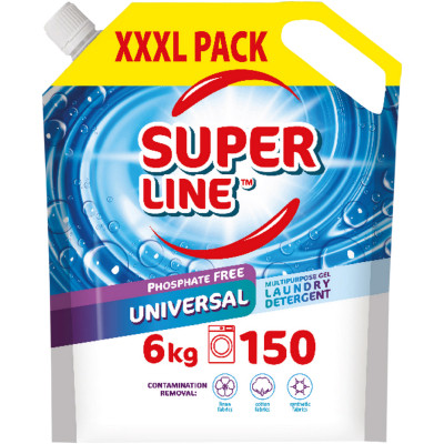 Гель для стирки Sama Super Line Universal Для цветных и белых тканей Дой-пак 6 кг (4820270631201) Винница - изображение 1