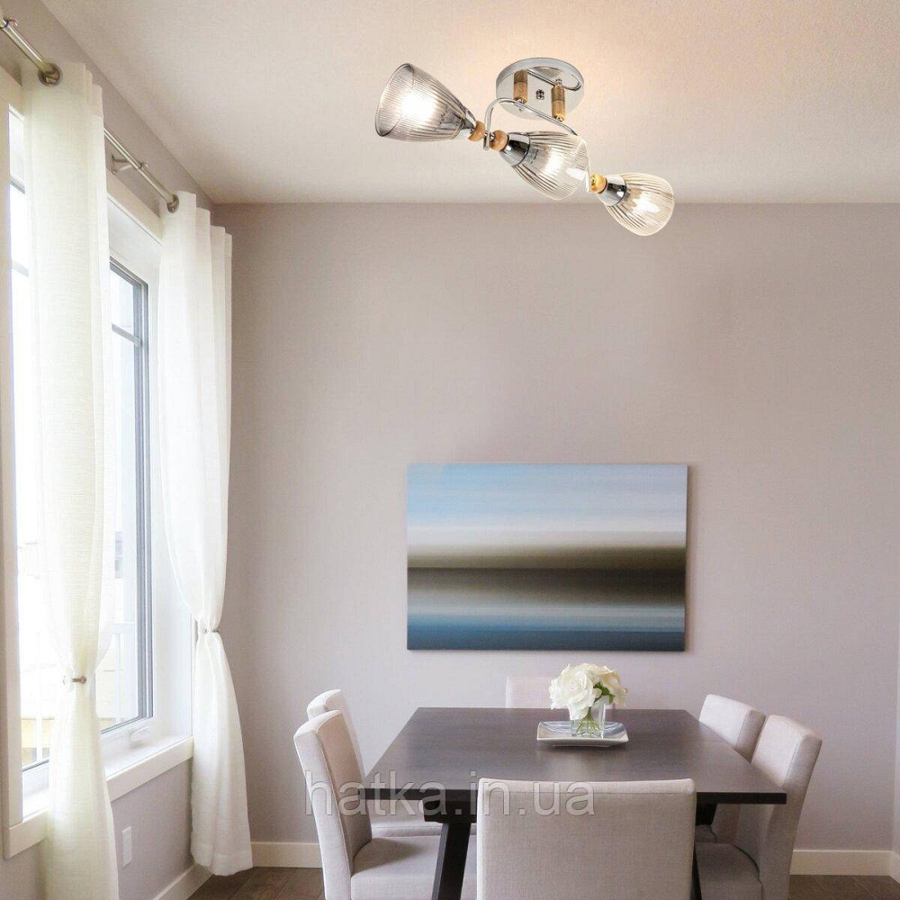 Люстра стельова Sirius Л 8084/3А на 3 плафони Київ - фото 3