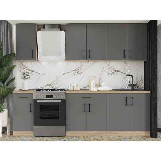 Кухня модульна Еверест Оптіма набір №3 Графіт 2,6 м (без стільниці) (DTM-5703) Львів