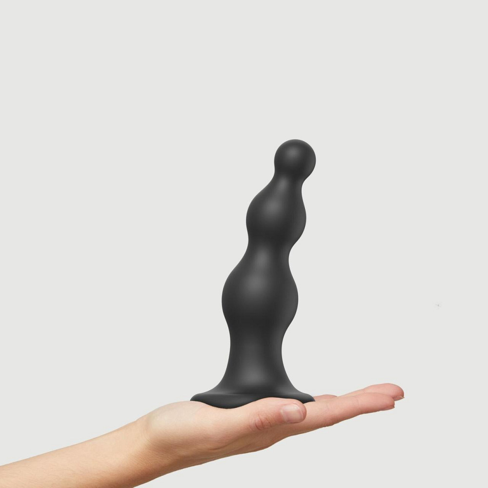 Насадка для страпона Strap-On-Me Dildo Plug Beads Black L Sex Aura Київ - фото 2