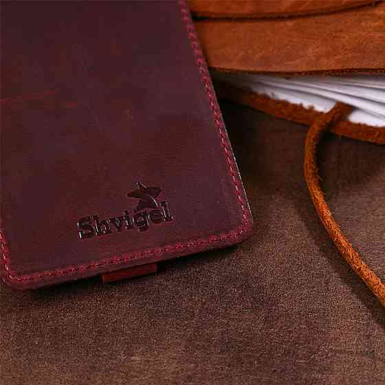 Матовая винтажная кожаная бирка на чемодан (SHVIGEL) Киев