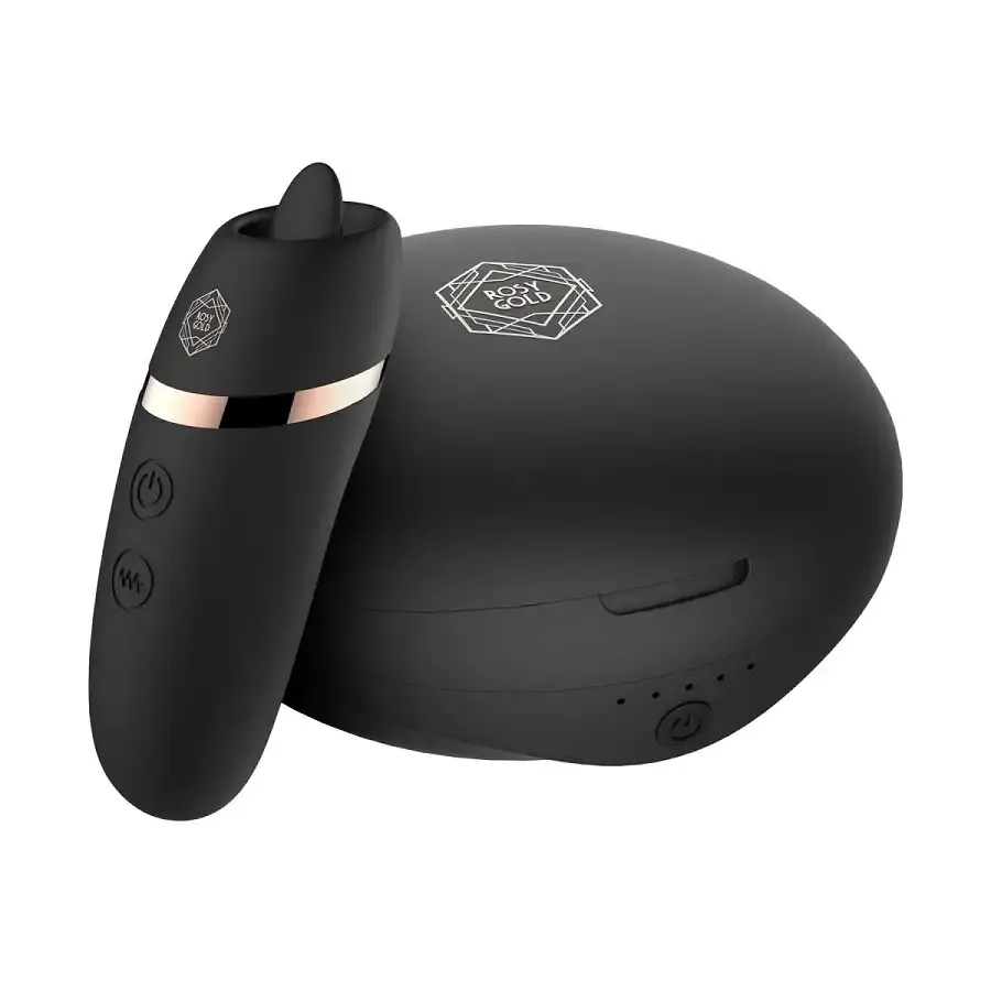 Мини-вибратор с язычком Rosy Gold - Vibrating & Licking Dual Stimulator Львов - изображение 1