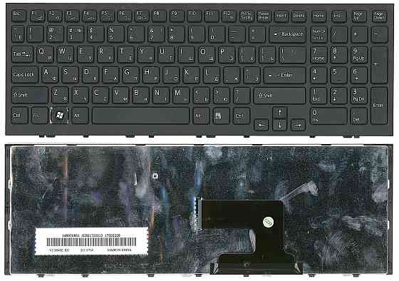 Клавиатура для ноутбука Sony Vaio (VPC-EH, VPCEH) Black, (Black Frame) RU Вінниця