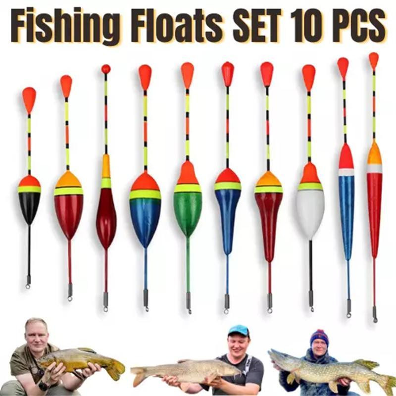 Набір ковзних поплавків овальної форми 10 шт, піна, 0.6–4.5 г, для риболовлі на середніх дистанціях Київ - фото 5