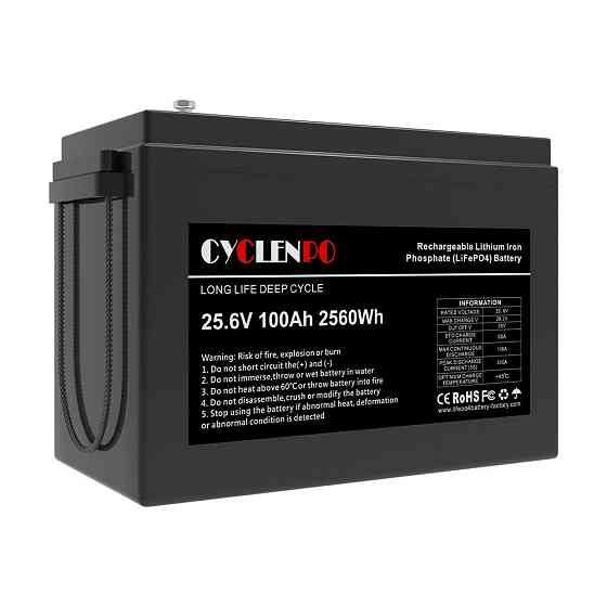 Акумуляторна батарея літій-залізо-фосфатна 25.6В 100Аг Cyclen 25.6V 100AH LiFePo4 (44-00080) Київ