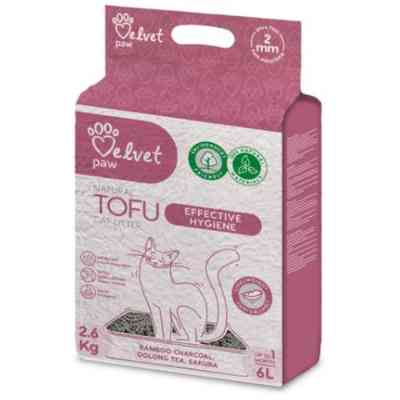 Наповнювач для туалету Velvet Paw TOFU з бамбуковим вугіллям (2 мм) 2.6 кг (TOF70054) Вінниця