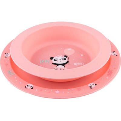 Набір дитячого посуду Canpol babies Exotic Animals Рожевий 2 шт. (56/523_pin) Вінниця - фото 1