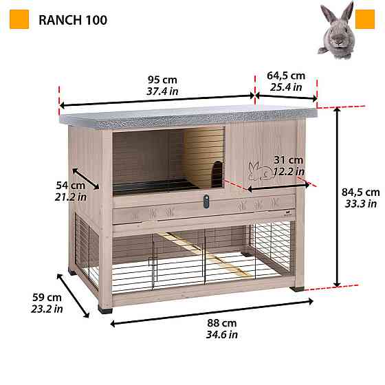 Клітка для кроликів Ferplast Ranch 100 Restyling (Ферпласт Ранч 100 Рестайлінг) Запоріжжя