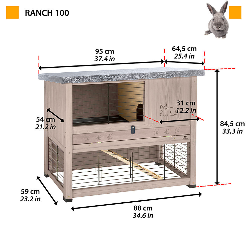 Клітка для кроликів Ferplast Ranch 100 Restyling (Ферпласт Ранч 100 Рестайлінг) Запоріжжя - фото 1