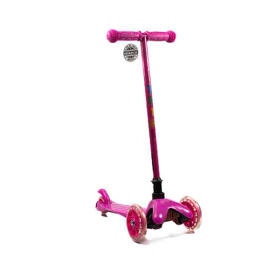 Самокат детский трехколесный iTrike Mini BB 3-013-5-P со светящимися колесами, Розовый Каменец-Подольский