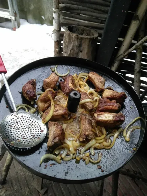 Незвичайна Сковорода з диска з отвором для швидкого приготування 50см Київ - фото 6