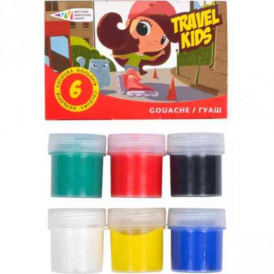 Гуаш "Гамма Нововолинськ" "Travel Kids"  6 кольорів 120 мл 321034/TK, шт Київ