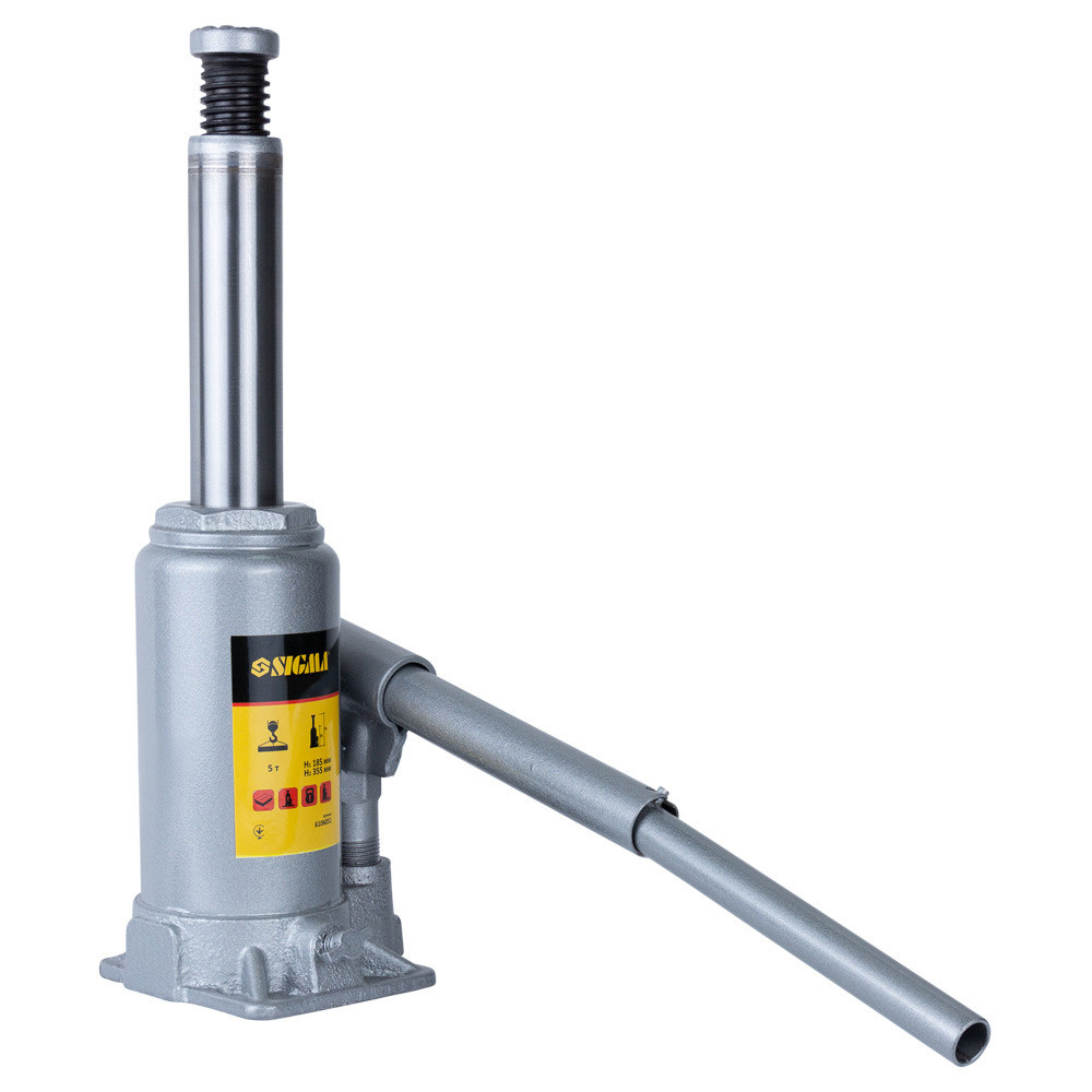 Sigma Домкрат гидравлический бутылочный 5т H 185-355мм Standard SIGMA (6106051) Коломия - фото 3