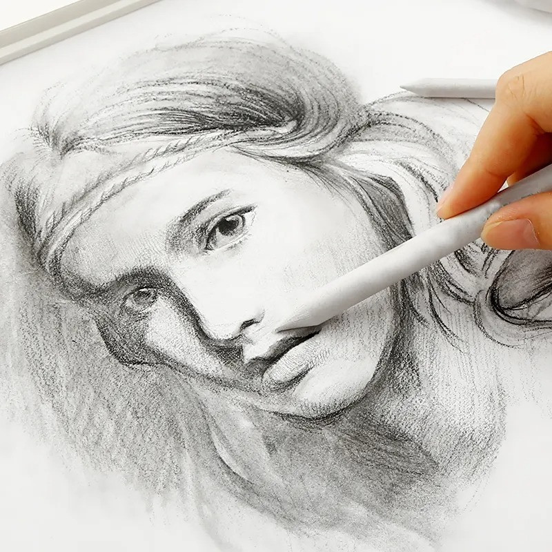 Растушевка карандаш-корректор для растушевки угля и пастели, Палочка спрессованной бумаги для рисования 6 шт Каменец-Подольский - изображение 6