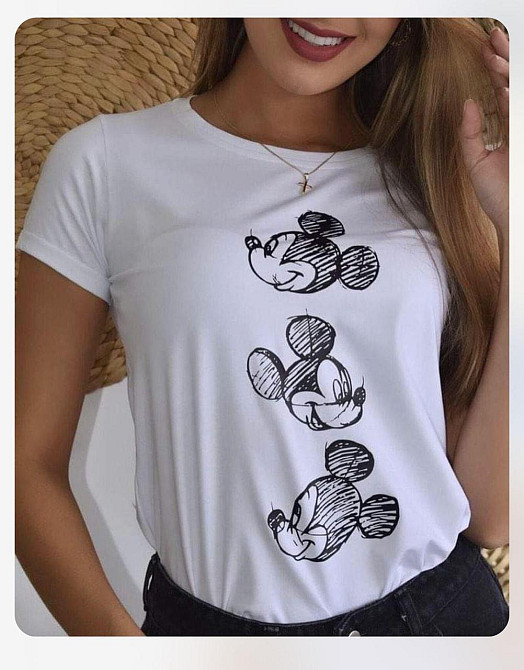 Футболка жіноча з принтом  42 Біла 2664082733 Дніпро - фото 1