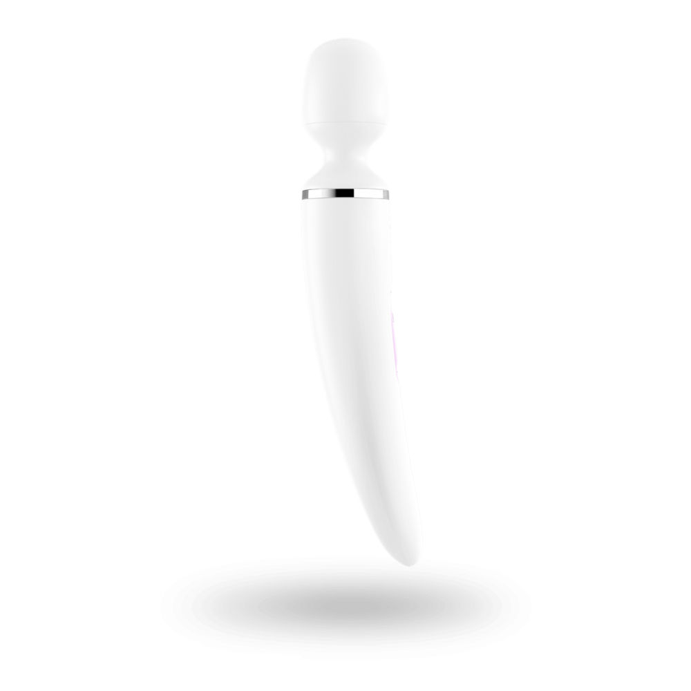 Вибромассажер Satisfyer Wand-er Woman (White/Chrome), водонепроницаемый, мощный, размер XXL Sex Aura Киев - изображение 3