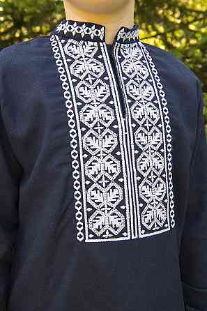 Вишиванка для хлопчика, темно-синя топ Київ