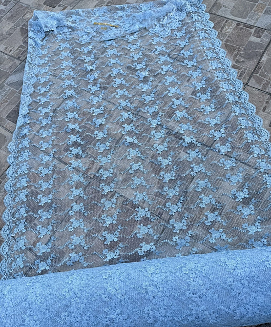 Тканина/опт/тюль блакитна — від 3 м. 110грн/м Київ - фото 1