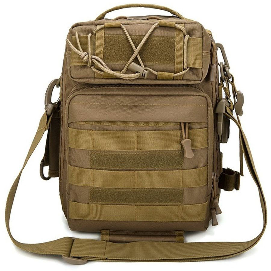 Сумка через плечо военная маскировка, Плечевая мужская вместительная сумка Мужская рюкзак слинг AR-47 Львов - изображение 4