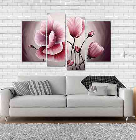 Модульная картина Абстракция Цветы Art-113_4 Киев