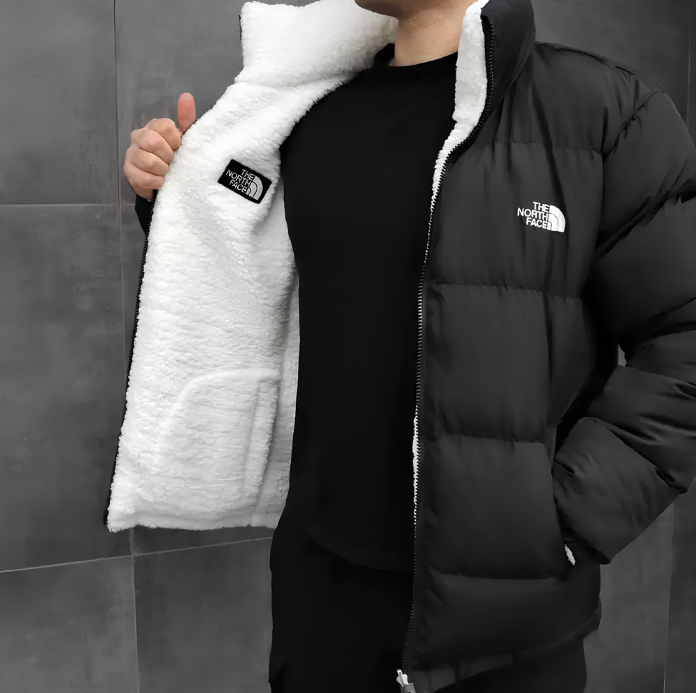 Зимняя мужская двусторонняя черно белая куртка the north face, водонепроницаемая зимняя теплая куртка норт фейс пуховик Львов - изображение 9
