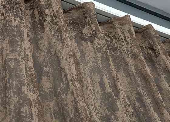 Тюль жаккард, коллекция «Мрамор Al-1», цвет коричневый 1665т Киев