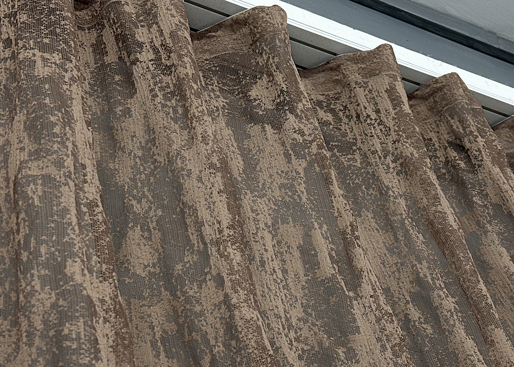 Тюль жакард, коллекція "Мармур Al-1", колір коричневий 1665т Київ - фото 5