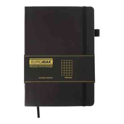 Книга записная Buromax Brief Logo2U 96 листов А5 в клеточку черный (BM.295104-01) Винница