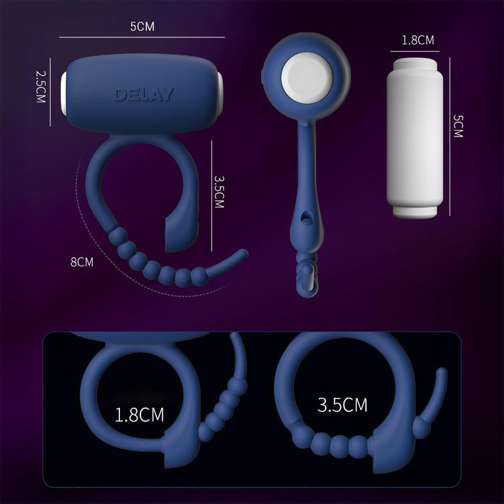 Виброкольцо для пениса регулируемое эластичное силиконовое для отсрочки эякуляции Фиолетовый Винница - изображение 7