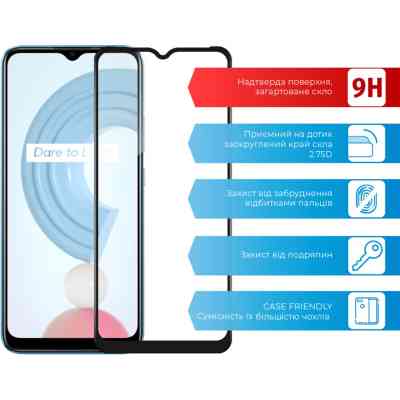 Стекло защитное ACCLAB Full Glue Realme C21 (1283126518386) Винница