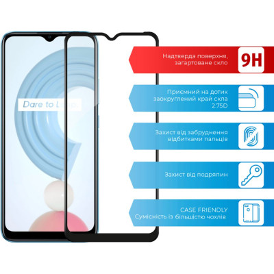 Стекло защитное ACCLAB Full Glue Realme C21 (1283126518386) Винница - изображение 2