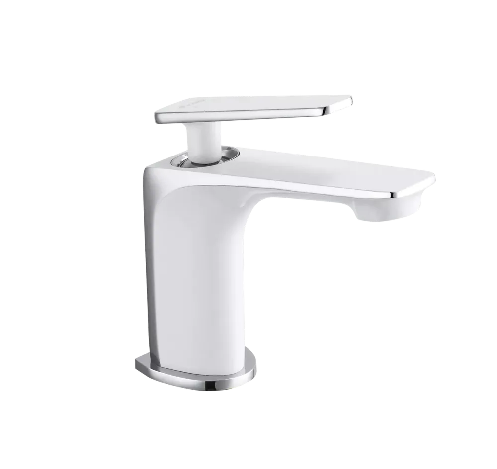 Змішувач для умивальника Frap F1058 білий/хром Київ - фото 1