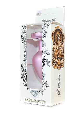 Анальная металлическая пробка Plug-Jewellery Pearl Pink Heart PLUG- Clear L Sex Aura Киев