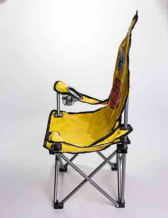 Крісло туристичне для дитини 34х58х65 см з підстаканником Жовтий SJ-0065Y Київ