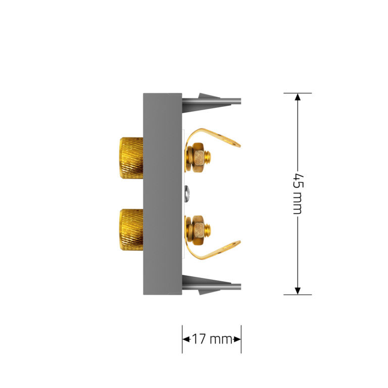 LIVOLO Аудіо розетка LIVOLO Banana Plug, сіра, для колонок / підсилювача, модуль 0.5 поста(VL-F Коломия - фото 6