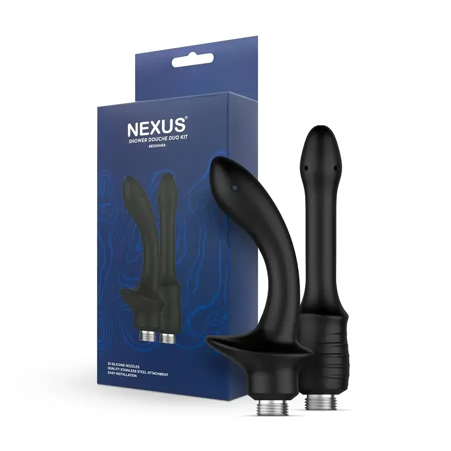 Набір насадок для анального душу Nexus BEGINNER Shower Douche Duo Kit - Black Львів - фото 8