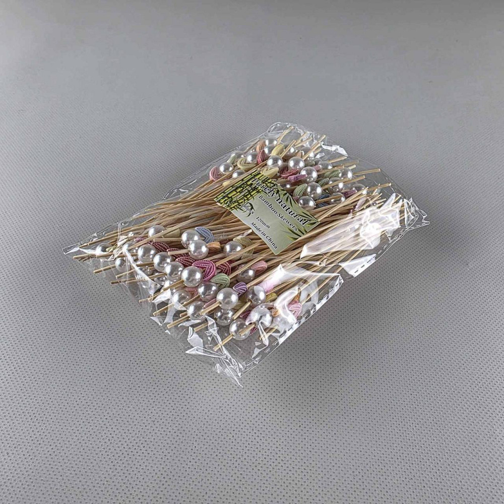 Шпажка для прикрашання страв 12 см" Буси з пелюстками "100 шт (1 пачка) Харків - фото 2